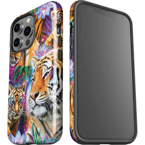 Daydream Galaxy Tigers by Sheena Pike iPhone 14 Pro Impact Case