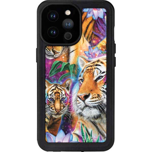 Daydream Galaxy Tigers by Sheena Pike iPhone 14 Pro Max Waterproof Case