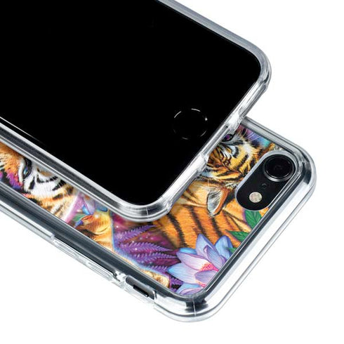 Daydream Galaxy Tigers by Sheena Pike iPhone SE (2nd & 3rd Gen) Clear Case