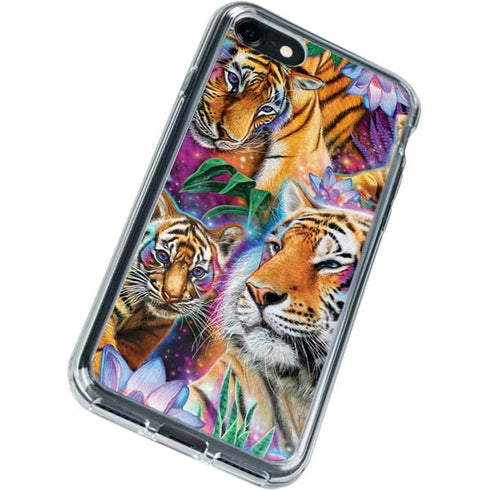 Daydream Galaxy Tigers by Sheena Pike iPhone SE (2nd & 3rd Gen) Clear Case