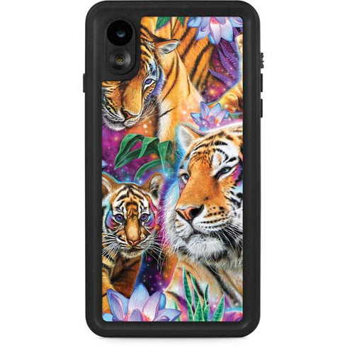 Daydream Galaxy Tigers by Sheena Pike iPhone XR Waterproof Case