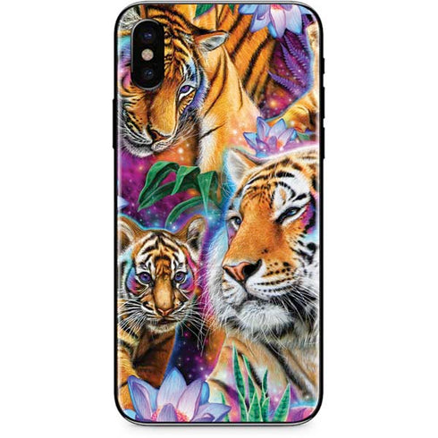 Daydream Galaxy Tigers by Sheena Pike iPhone XS Max Skin