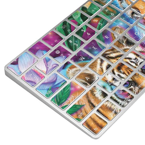Daydream Galaxy Tigers by Sheena Pike Magic Keyboard Skin