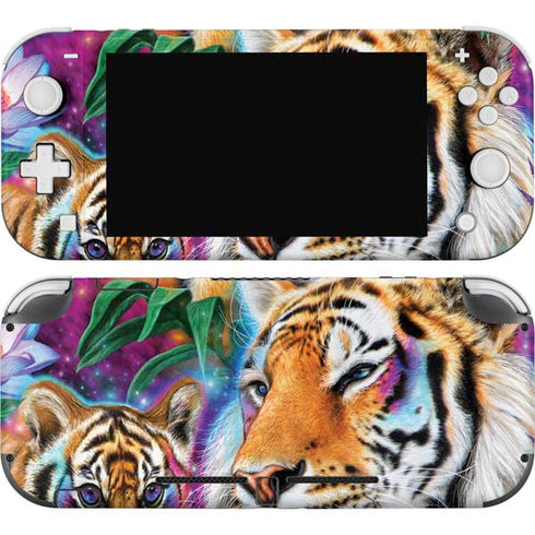 Daydream Galaxy Tigers by Sheena Pike Nintendo Switch Lite Skin