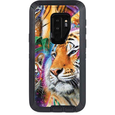 Daydream Galaxy Tigers by Sheena Pike Otterbox Defender Galaxy Skin