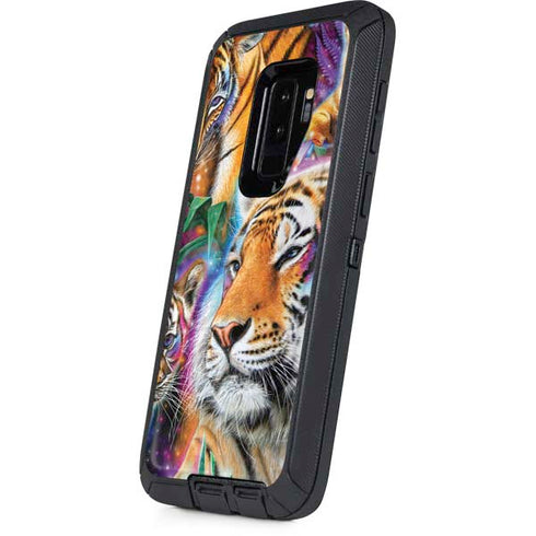 Daydream Galaxy Tigers by Sheena Pike Otterbox Defender Galaxy Skin