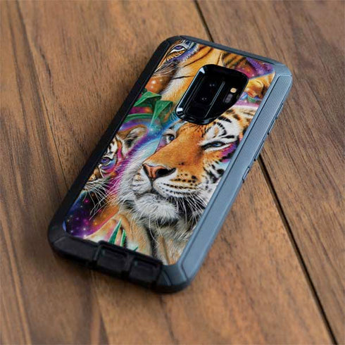 Daydream Galaxy Tigers by Sheena Pike Otterbox Defender Galaxy Skin
