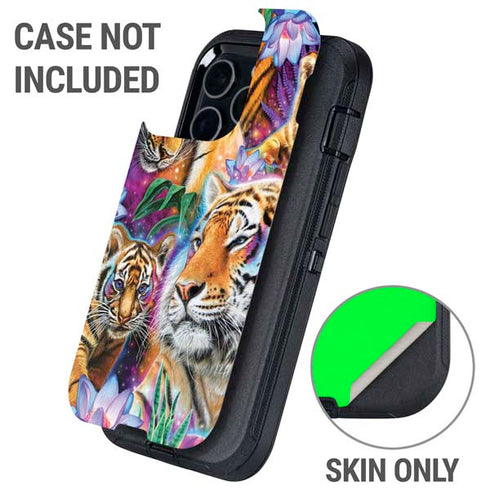 Daydream Galaxy Tigers by Sheena Pike Otterbox Defender iPhone Skin