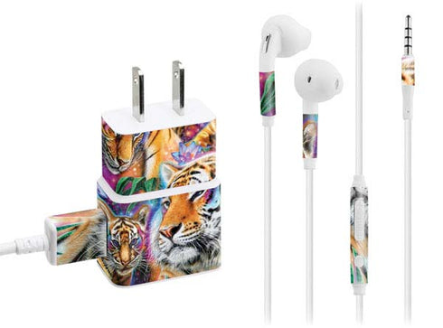 Daydream Galaxy Tigers by Sheena Pike Phone Charger Skin