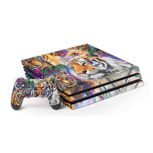 Daydream Galaxy Tigers by Sheena Pike PS4 Pro Bundle Skin