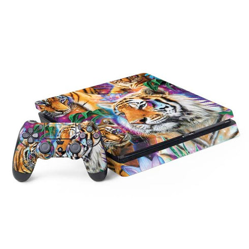 Daydream Galaxy Tigers by Sheena Pike PS4 Slim Bundle Skin