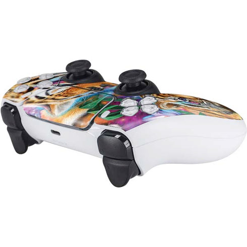 Daydream Galaxy Tigers by Sheena Pike PS5 Controller Skin