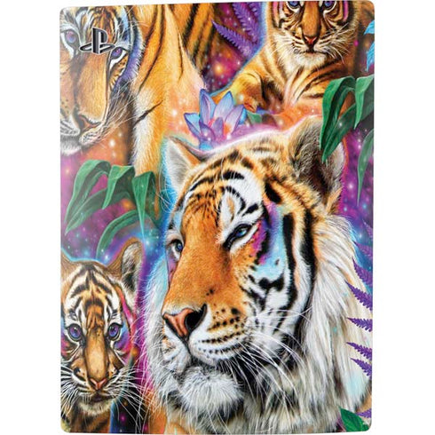 Daydream Galaxy Tigers by Sheena Pike PS5 Digital Edition Console Skin