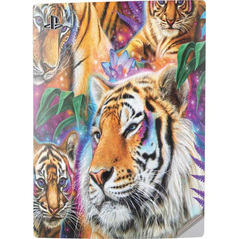 Daydream Galaxy Tigers by Sheena Pike PS5 Digital Edition Console Skin
