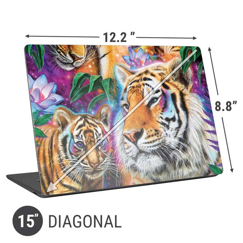 Daydream Galaxy Tigers by Sheena Pike Universal Laptop 15in (12.2 x 8.8in) Skin