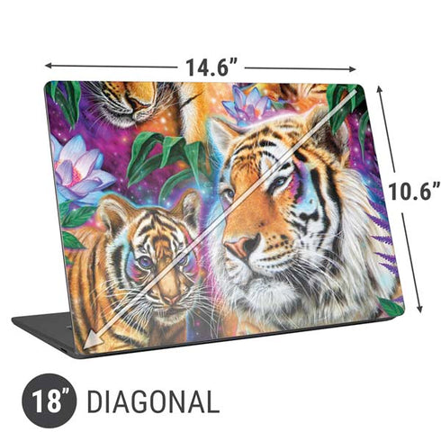 Daydream Galaxy Tigers by Sheena Pike Universal Laptop 18in (14.6 x 10.6in) Skin