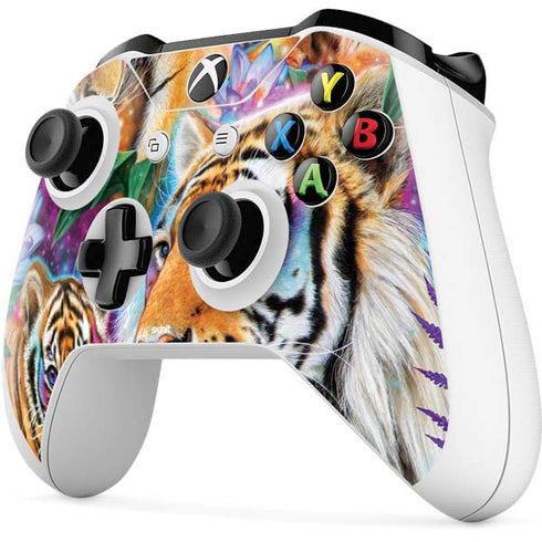 Daydream Galaxy Tigers by Sheena Pike Xbox One S All-Digital Edition Bundle Skin