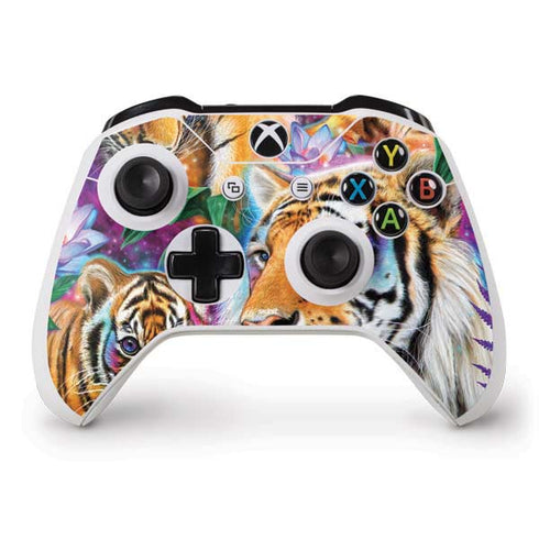 Daydream Galaxy Tigers by Sheena Pike Xbox One S Controller Skin