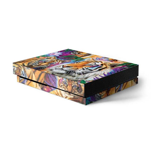Daydream Galaxy Tigers by Sheena Pike Xbox One X Console Skin