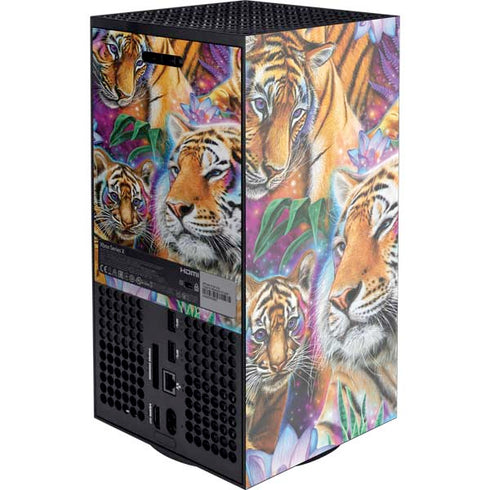 Daydream Galaxy Tigers by Sheena Pike Xbox Series X Console Skin