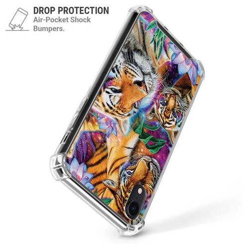 Daydream Galaxy Tigers by Sheena Pike iPhone XR Clear Case
