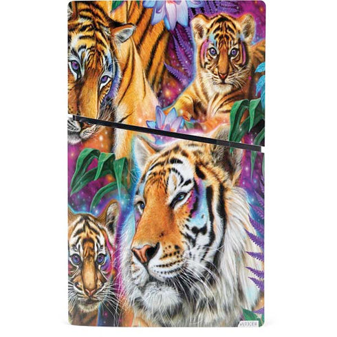 Daydream Galaxy Tigers by Sheena Pike PS5 Slim Digital Edition Bundle Skin