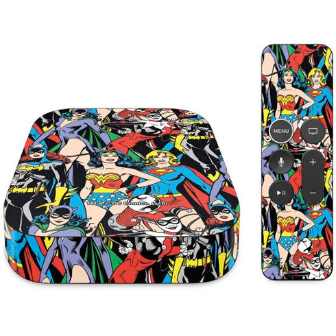 DC Comics Wonder Woman DC Bombshells Characters Pattern Apple TV Skin