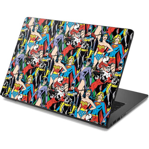 DC Comics Wonder Woman DC Bombshells Characters Pattern Dell Chromebook Skin