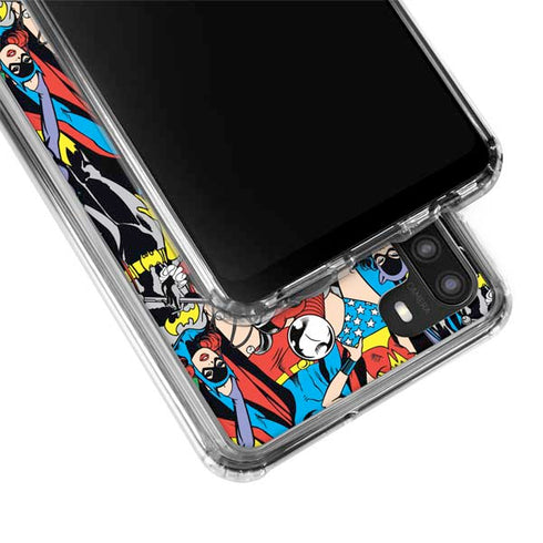 DC Comics Wonder Woman DC Bombshells Characters Pattern Galaxy A21 Clear Case