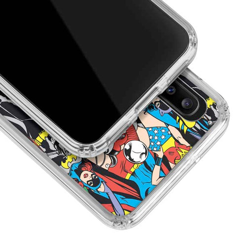 DC Comics Wonder Woman DC Bombshells Characters Pattern Galaxy A30 Clear Case