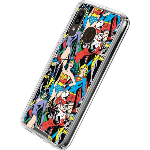 DC Comics Wonder Woman DC Bombshells Characters Pattern Galaxy A30 Clear Case