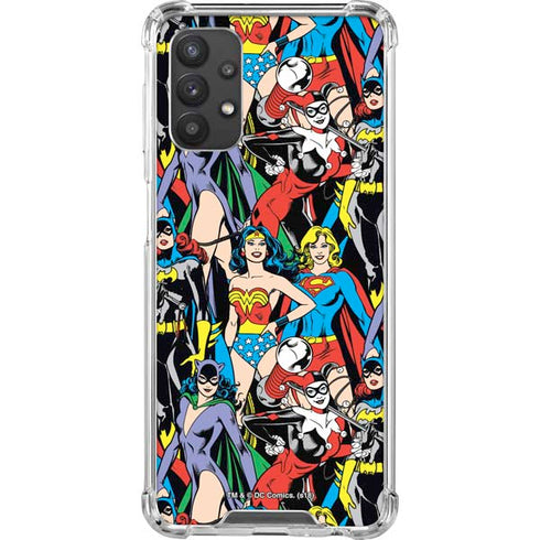 DC Comics Wonder Woman DC Bombshells Characters Pattern Galaxy A32 5G Clear Case