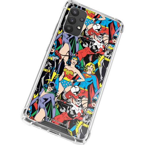 DC Comics Wonder Woman DC Bombshells Characters Pattern Galaxy A32 5G Clear Case