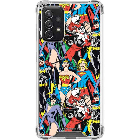DC Comics Wonder Woman DC Bombshells Characters Pattern Galaxy A72 5G Clear Case