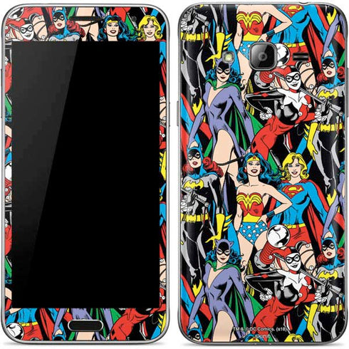 DC Comics Wonder Woman DC Bombshells Characters Pattern Galaxy J3 Skin