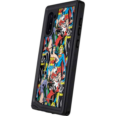 DC Comics Wonder Woman DC Bombshells Characters Pattern Galaxy Note 10 Waterproof Case