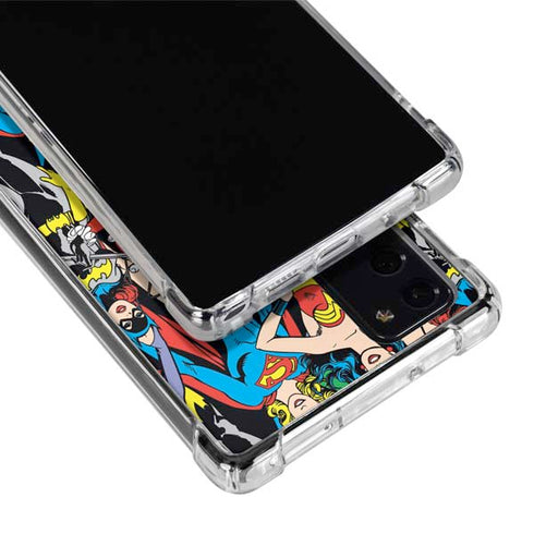 DC Comics Wonder Woman DC Bombshells Characters Pattern Galaxy Note20 5G Clear Case