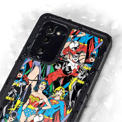 DC Comics Wonder Woman DC Bombshells Characters Pattern Galaxy Note20 5G Waterproof Case