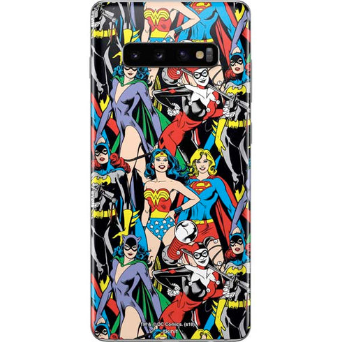 DC Comics Wonder Woman DC Bombshells Characters Pattern Galaxy S10 Plus Skin