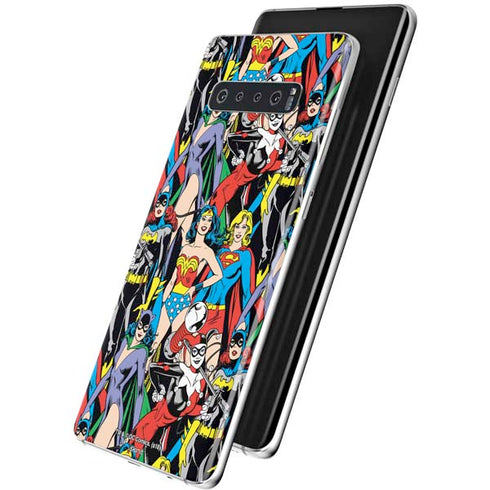DC Comics Wonder Woman DC Bombshells Characters Pattern Galaxy S10 Plus Skin