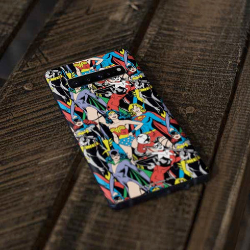 DC Comics Wonder Woman DC Bombshells Characters Pattern Galaxy S10 Plus Skin