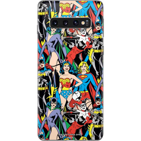 DC Comics Wonder Woman DC Bombshells Characters Pattern Galaxy S10 Skin
