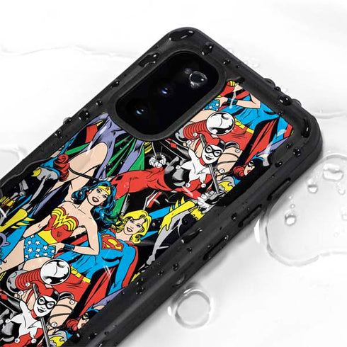 DC Comics Wonder Woman DC Bombshells Characters Pattern Galaxy S20 Waterproof Case