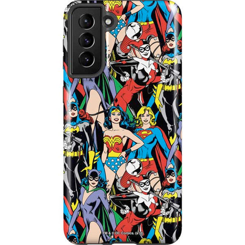 DC Comics Wonder Woman DC Bombshells Characters Pattern Galaxy S21 Plus 5G Pro Case