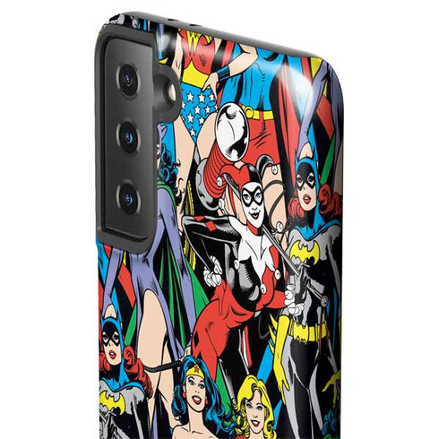 DC Comics Wonder Woman DC Bombshells Characters Pattern Galaxy S21 Plus 5G Pro Case