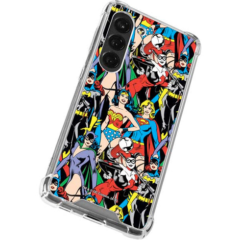 DC Comics Wonder Woman DC Bombshells Characters Pattern Galaxy S23 Clear Case