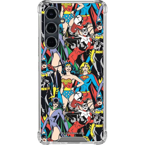 DC Comics Wonder Woman DC Bombshells Characters Pattern Galaxy S23 FE Clear Case