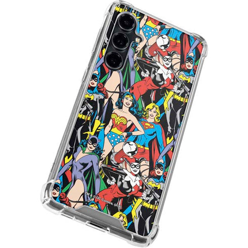 DC Comics Wonder Woman DC Bombshells Characters Pattern Galaxy S23 FE Clear Case