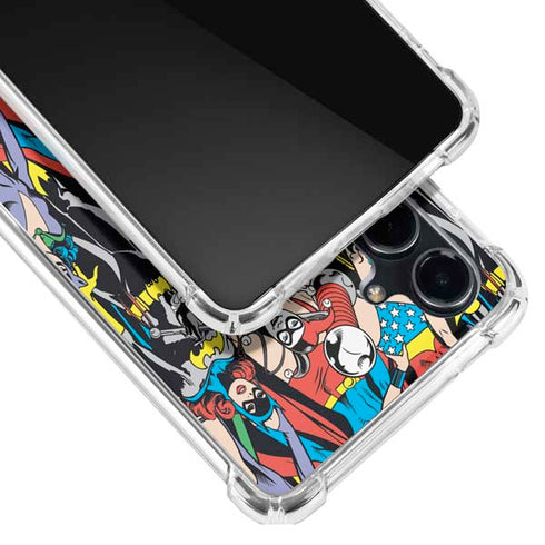 DC Comics Wonder Woman DC Bombshells Characters Pattern Galaxy S23 FE Clear Case