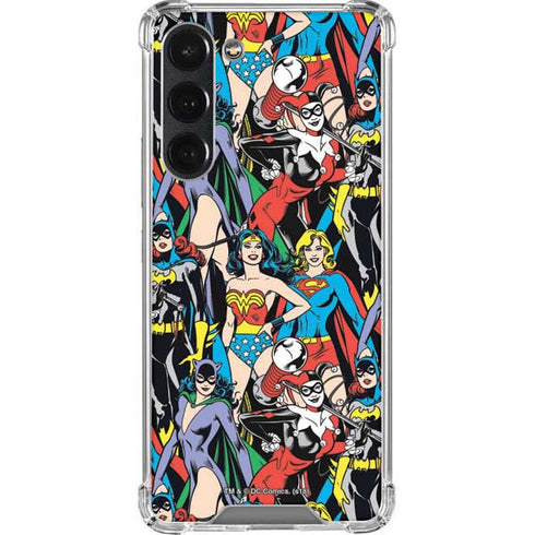 DC Comics Wonder Woman DC Bombshells Characters Pattern Galaxy S23 Plus Clear Case